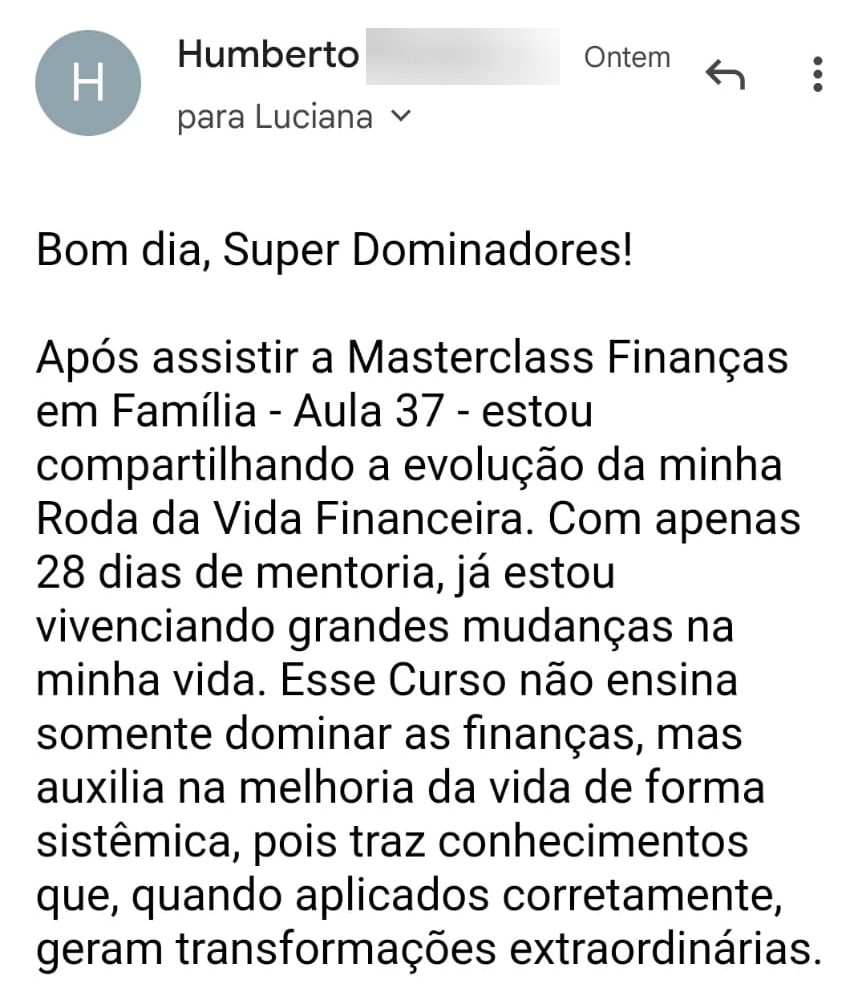 Depoimento de Humberto: com 28 dias de mentoria, grandes mudanças
